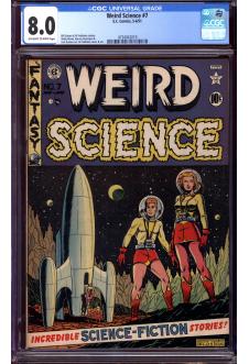 WEIRD SCIENCE #7 CGC 8.0 OW/WH PAGES front cover