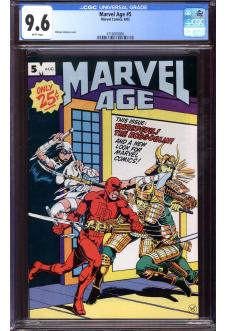MARVEL AGE #5 CGC 9.6 WHITE PAGES front cover