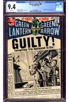 GREEN LANTERN #80 CGC 9.4 WHITE PAGES front cover