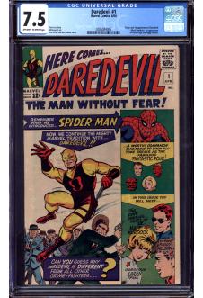 DAREDEVIL #1 CGC 7.5 OW/WH PAGES front cover