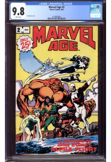 MARVEL AGE #2 CGC 9.8 WHITE PAGES front cover