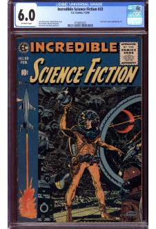INCREDIBLE SCIENCE FICTION #33 CGC 6.0 OW PAGES front cover