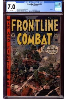 FRONTLINE COMBAT #15 CGC 7.0 WHITE PAGES front cover