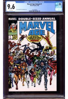MARVEL AGE ANNUAL #1 CGC 9.6 WHITE PAGES front cover