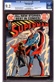 SUPERMAN #254 CGC 9.2 OW/WH PAGES front cover