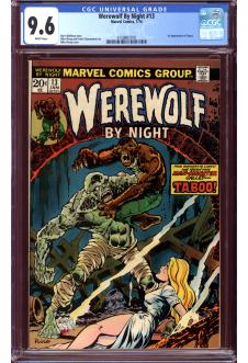 WEREWOLF BY NIGHT #13 CGC 9.6 WHITE PAGES front cover