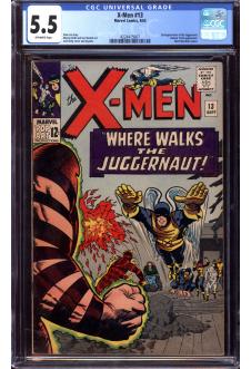 X-MEN #13 CGC 5.5 OW PAGES front cover