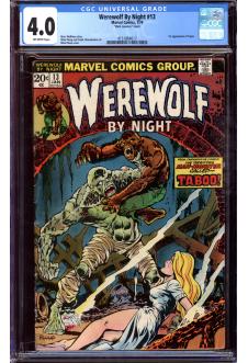 WEREWOLF BY NIGHT #13 CGC 4.0 OW PAGES MARK JEWELERS front cover