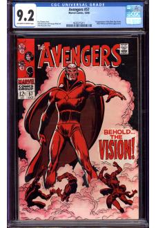 AVENGERS #57 CGC 9.2 OW/WH PAGES front cover