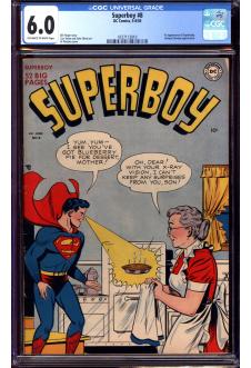 SUPERBOY #8 CGC 6.0 OW/WH PAGES front cover