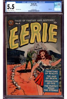 EERIE #4 CGC 5.5 OW/WH PAGES front cover