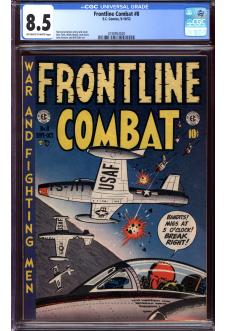 FRONTLINE COMBAT #8 CGC 8.5 OW/WH PAGES front cover