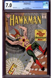 HAWKMAN #4 CGC 7.0 OW/WH PAGES front cover
