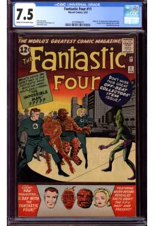 FANTASTIC FOUR #11 CGC 7.5 CR/OW PAGES front cover