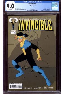 INVINCIBLE #1 CGC 9.0 WHITE PAGES front cover