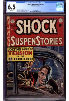 SHOCK SUSPENSTORIES #4 CGC 6.5 WHITE PAGES front cover