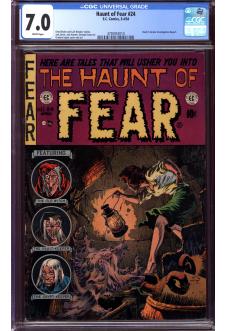 HAUNT OF FEAR #24 CGC 7.0 WHITE PAGES front cover