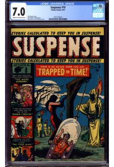 SUSPENSE #10 CGC 7.0 CR/OW PAGES front cover