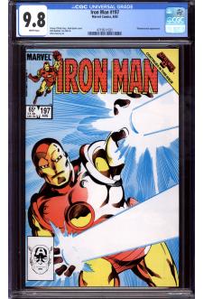 IRON MAN #197 CGC 9.8 WHITE PAGES front cover