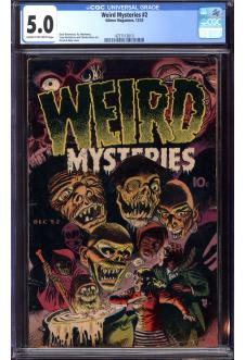 WEIRD MYSTERIES #2 CGC 5.0 CR/OW PAGES front cover