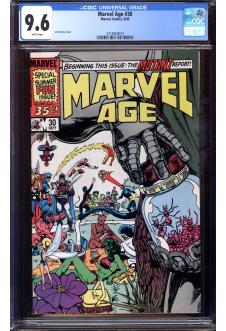 MARVEL AGE #30 CGC 9.6 WHITE PAGES front cover