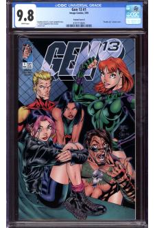 GEN 13 #1 CGC 9.8 WHITE PAGES front cover