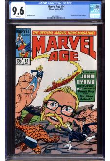 MARVEL AGE #14 CGC 9.6 WHITE PAGES front cover