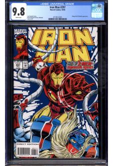 IRON MAN #297 CGC 9.8 WHITE PAGES front cover