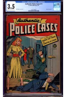 AUTHENTIC POLICE CASES #11 CGC 3.5 CR/OW PAGES front cover