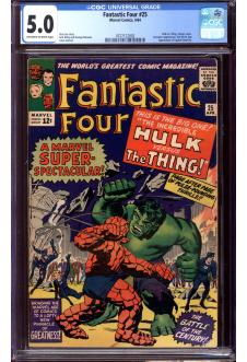 FANTASTIC FOUR #25 CGC 5.0 OW/WH PAGES front cover
