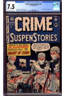 CRIME SUSPENSTORIES #10 CGC 7.5 OW/WH PAGES front cover