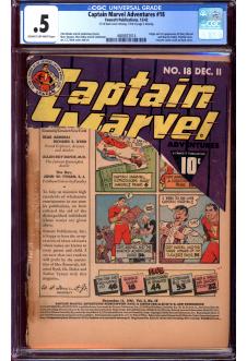 CAPTAIN MARVEL ADVENTURES #18 CGC .5 CR/OW PAGES front cover