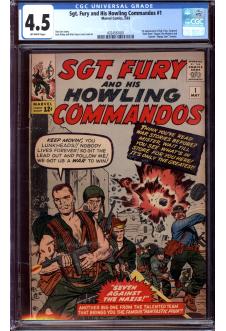 SGT. FURY AND HIS HOWLING COMMANDOS #1 CGC 4.5 OW PAGES front cover
