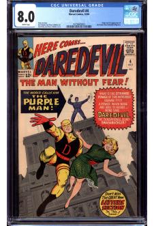 DAREDEVIL #4 CGC 8.0 WHITE PAGES front cover