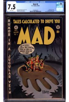 MAD #6 CGC 7.5 WHITE PAGES front cover