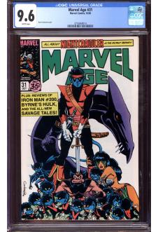 MARVEL AGE #31 CGC 9.6 WHITE PAGES front cover