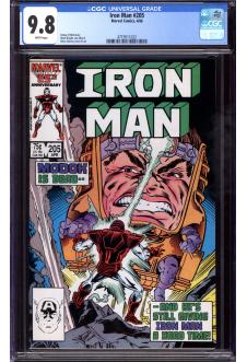 IRON MAN #205 CGC 9.8 WHITE PAGES front cover