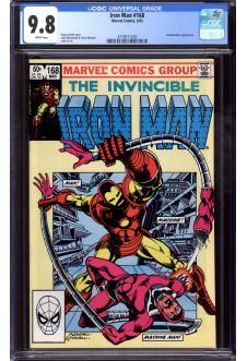 IRON MAN #168 CGC 9.8 WHITE PAGES front cover