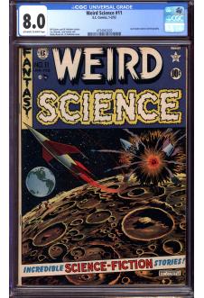 WEIRD SCIENCE #11 CGC 8.0 OW/WH PAGES front cover