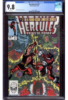 HERCULES #V2 #2 CGC 9.8 WHITE PAGES front cover