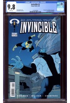 INVINCIBLE #2 CGC 9.8 WHITE PAGES front cover