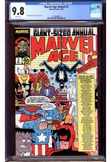 MARVEL AGE ANNUAL #3 CGC 9.8 WHITE PAGES front cover