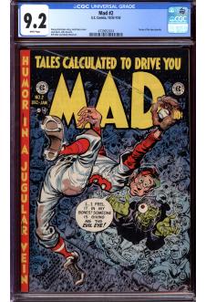 MAD #2 CGC 9.2 WHITE PAGES front cover