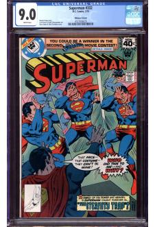 SUPERMAN #332 CGC 9.0 WHITE PAGES WHITMAN front cover