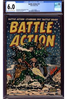 BATTLE ACTION #11 CGC 6.0 CR/OW PAGES front cover