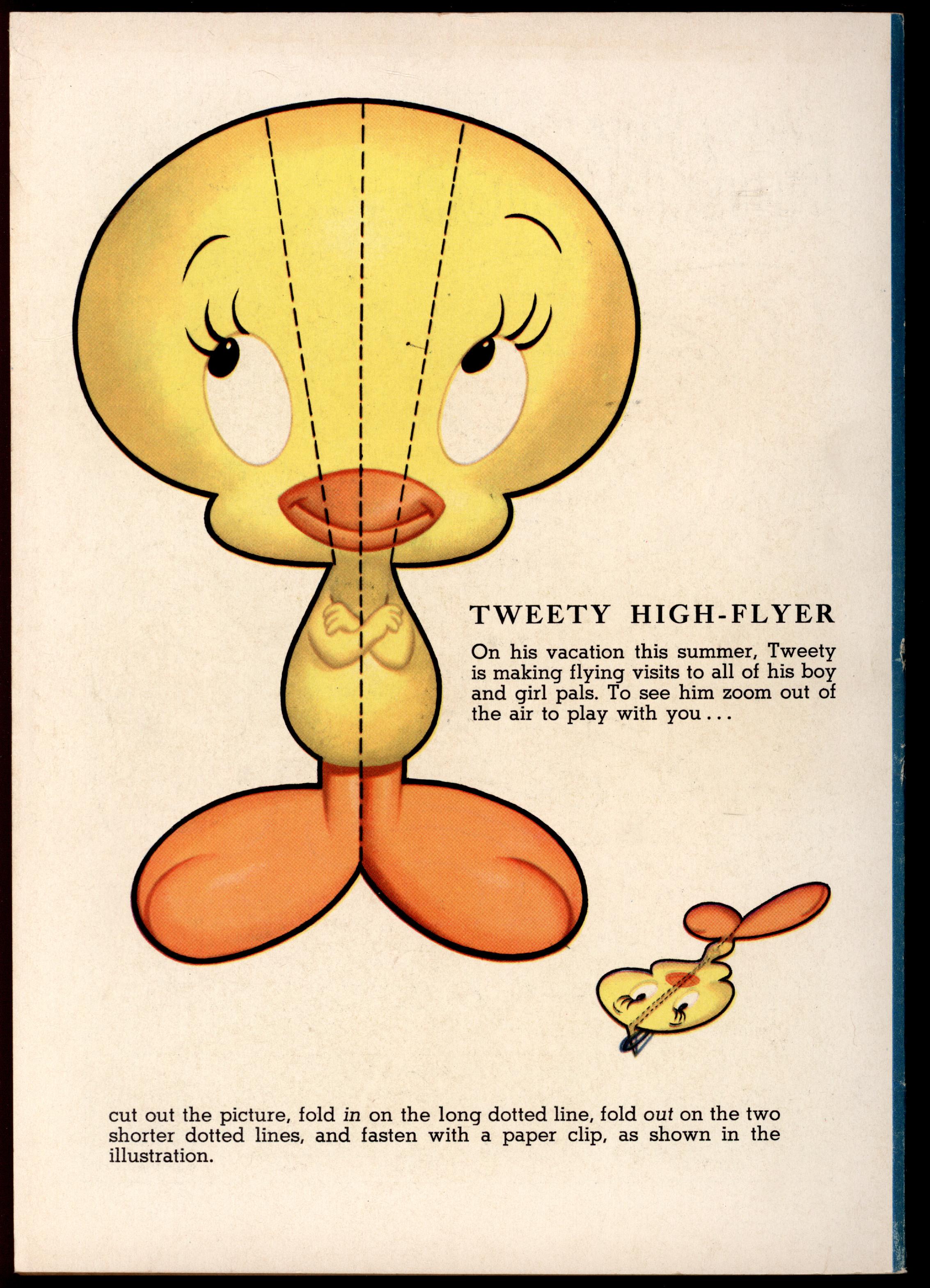 DELL GIANT COMICS: BUGS BUNNY'S VACATION FUNNIES Back Cover