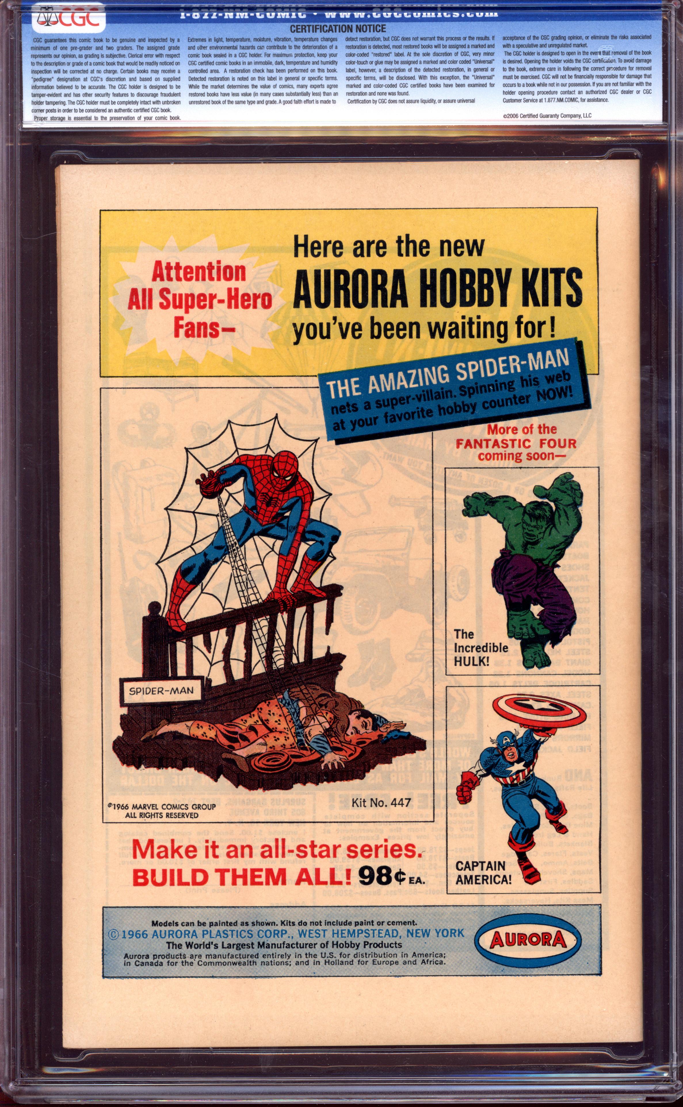 AMAZING SPIDER-MAN Back Cover
