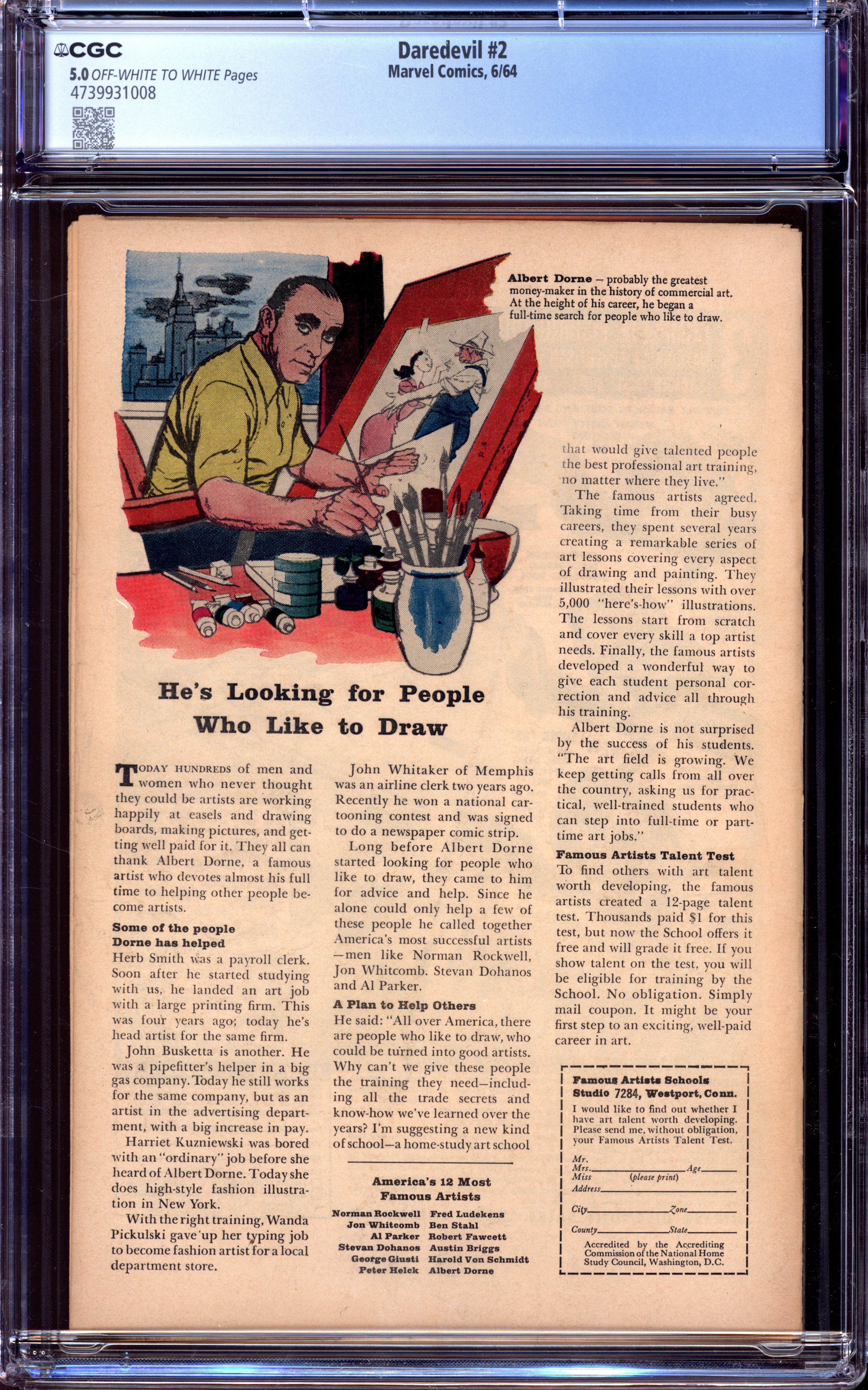 DAREDEVIL Back Cover