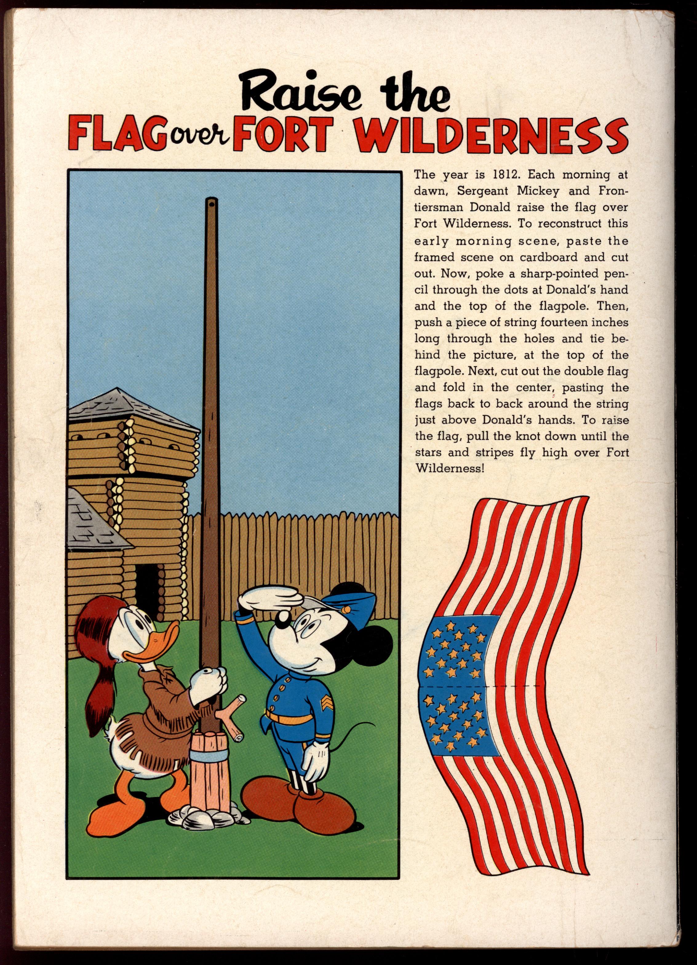 DELL GIANT COMICS: DONALD AND MICKEY IN DISNEYLAND Back Cover