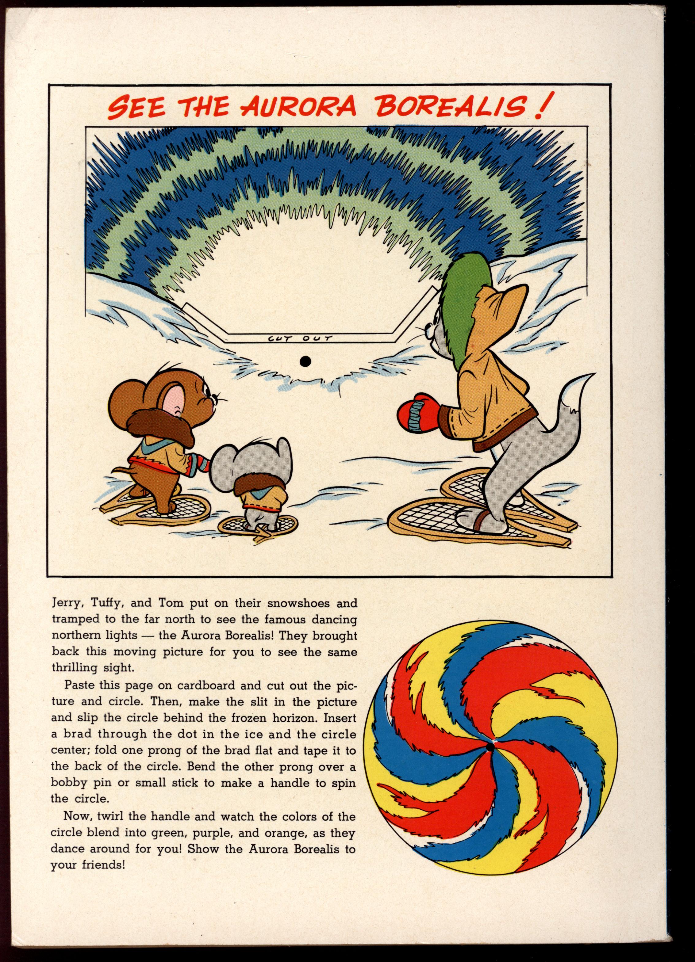 DELL GIANT COMICS: TOM AND JERRY'S WINTER FUN Back Cover